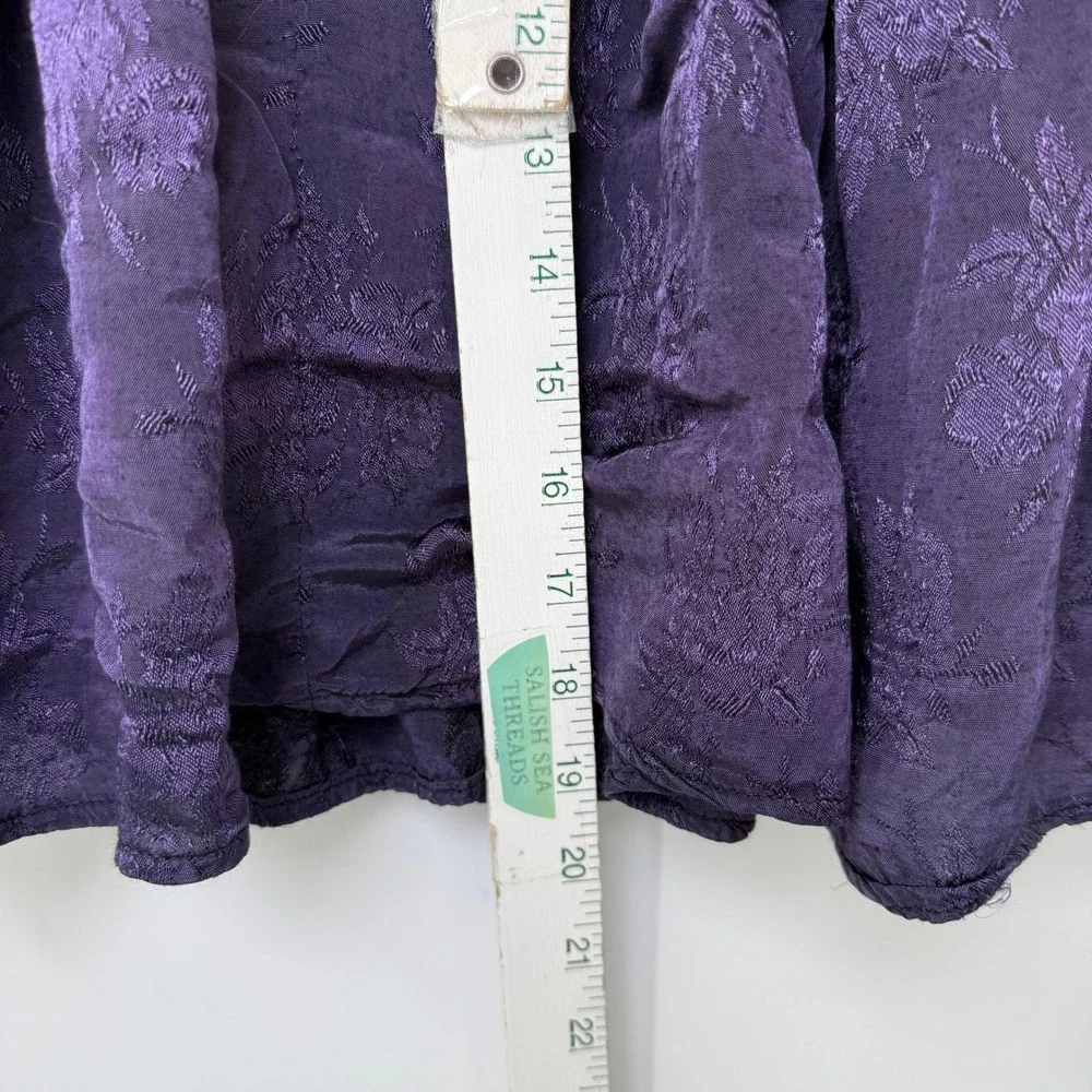 Vintage Festival Skirt Womens M Purple‎ Floral Jacquard Fairycore Coquette